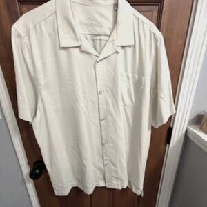 Tommy Bahama, Men's 2X Short Sleeve Shirt Cream EUC